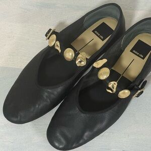 Dolce Vita Galla Mary Jane Ballet Flats - Black Leather - Size 9.5